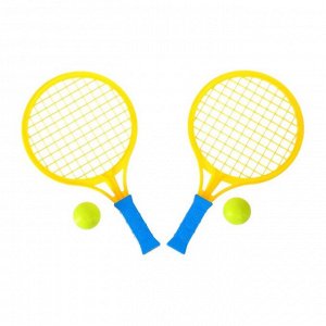 Набор ракеток «Крутой теннис», 2 ракетки, 2 шарика, цвет МИКС