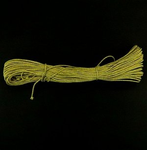 Резинка шляпная желтая с золотом 3с2151 диам. 2 мм (упак. 25 м)