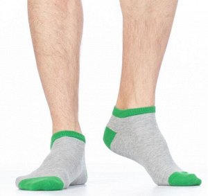 Носки Укороченные мужские носки из хлопка с эластаном, резинка, мысок и пятка выполнены из ткани контрастного тона.

Состав: Хлопок 77%, Полиамид 21%, Эластан 2%