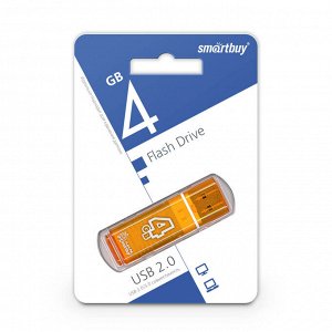 Флеш память USB 4GB Glossy series Orange (SB4GBGS-Or)