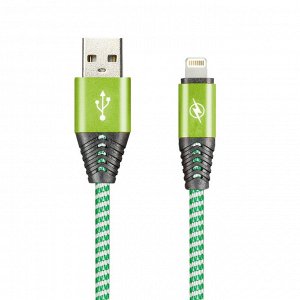 Дата-кабель Smartbuy 8pin HEDGEHOG зеленый 2 А, 1 м (ik-512HH green)