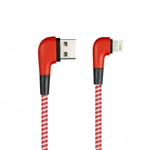 Дата-кабель Smartbuy 8pin SOCKS L-TYPE красный, 2 А, 1 м (ik-512NSL red)