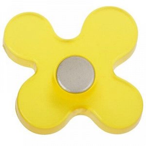 Ручка кнопка PLASTIC 002, пластиковая, желтая