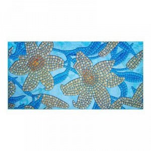 Панель ПВХ Каменный цветок синий 960*480*0,3 мм