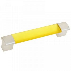 Ручка скоба PLASTIC 006, пластиковая, м/о 96 мм, желтая