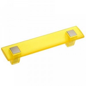 Ручка скоба PLASTIC 007, пластиковая, м/о 96 мм, желтая