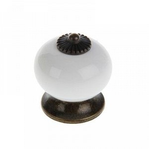 Ручка кнопка Ceramics 003, керамическая, черная