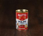 Томаты резаные кубиками в томатном соке с чесноком MUTTI, 400 г