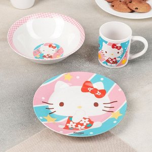 Набор посуды детский Hello Kitty, 3 предмета