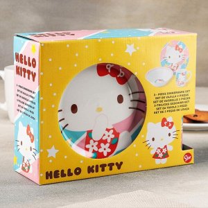 Набор посуды детский Hello Kitty, 3 предмета