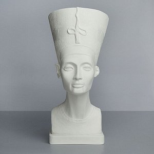Мастерская Экорше Гипсовая фигура Бюст Нефертити в тиаре, 24 х 37 х 51 см
