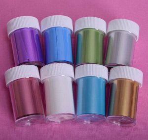Набор фольги для дизайна ногтей Разноцветная Матовая (8 штук)