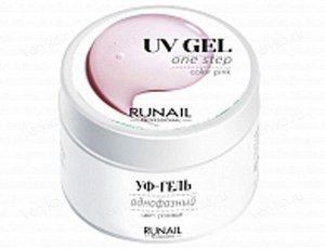 RuNail, Однофазный УФ-гель, (цвет: Розовый), 30 г