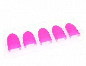 Силиконовые колпачки для снятия гель-лака (набор 5 шт) фиолетовые