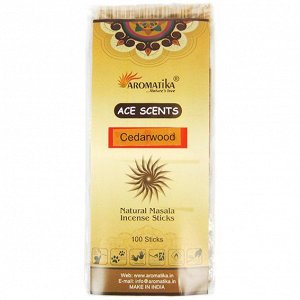 Aromatika Ace Scent Masala благовония Cedarwood Кедр, 100 палочек в уп