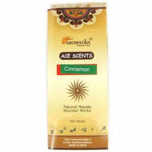 Aromatika Ace Scent Masala благовония Cinnamon КОРИЦА, 100 палочек в уп