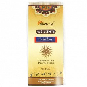 Aromatika Ace Scent Masala благовония Lavender ЛАВАНДА, 100 палочек в уп