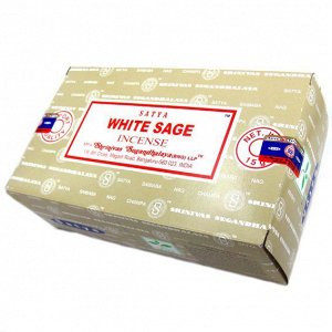 SATYA прямоуг. благовония White Sage БЕЛЫЙ ШАЛФЕЙ 15гр. блок 12шт.