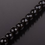 Бусины для рукоделия из камня Агат черный (Бразилия)