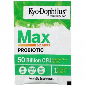 Kyolic, Kyo-Dophilus, Max Probiotic E-Z Packs, 50 Billion CFU, 14 Vegetarian Capsules