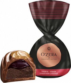 Конфеты шок. OZera трюфель - клюква в молочном шоколаде (упаковка 1 кг)
