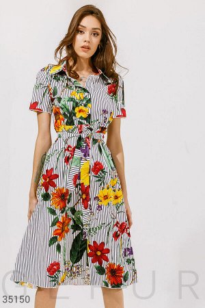 Летнее платье с цветами