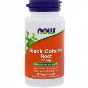 Корень Клопогона Кистевидного с Лакрицей и Дягилем Лекарственным BLACK COHOSH 80mg 90 VCAPS