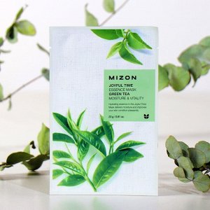 Тканевая маска для лица с экстрактом зелёного чая MIZON Joyful Time Essence Mask Green Tea, 23 г