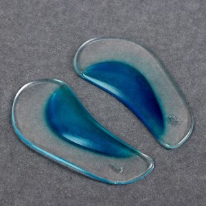 Супинаторы для обуви, силиконовые, амортизирующие, S р-р, пара, цвет прозрачный/голубой
