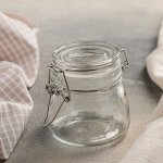 Банка для сыпучих продуктов с бугельным замком «Оптима», 100 мл