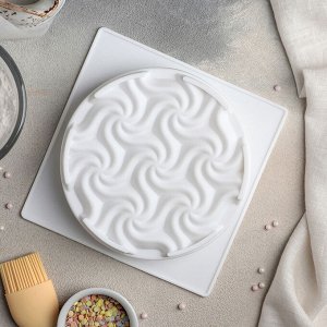 Форма для муссовых десертов и выпечки Доляна «Вихрь», 17,5?5,5 см, цвет белый