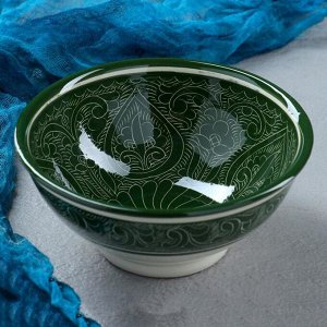 Коса Риштанская Керамика "Узоры" 15,5 см, средняя, зелёная