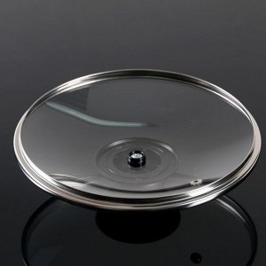 Крышка для сковороды и кастрюли стеклянная, d=20 см, с пластиковой ручкой