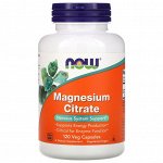 NOW Magnesium Citrate, 120капс. Цитрат Магния