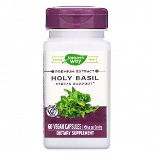 Nature&amp;#x27 - s Way, Holy Basil, 450 mg, 60 Vegan Capsules