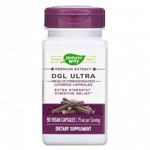 Nature&#x27 - s Way, DGL Ultra, 75 mg, 90 Vegan Capsules