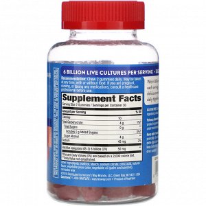 Nature&#x27 - s Way, Fortify Gummy Probiotic, Sugar-Free, Berry Flavored, 6 Billion, 60 Gummies