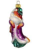 Елочная игрушка из стекла Лиса