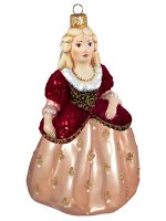 Елочная игрушка из стекла Принцесса в бальном платье