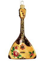 Елочная игрушка из стекла Балалайка звонкая
