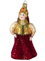 Елочная игрушка из стекла Марья