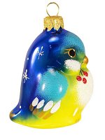 Елочная игрушка из стекла Птичка Синичка