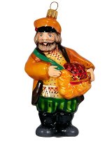Елочная игрушка из стекла Купец с баранками