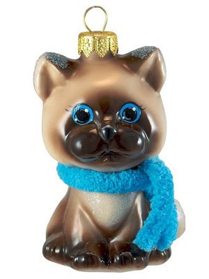 Елочная игрушка из стекла змея ариель