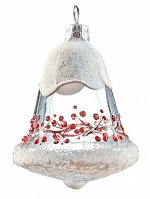 Елочная игрушка из стекла Льдинки-калинки. Колокольчик