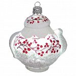Елочная игрушка из стекла Льдинки-калинки. Чайник