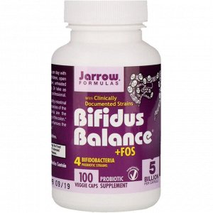 Jarrow Formulas, Bifidus Balance +FOS, 100 растительных капсул