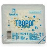 Творог ГринАгро отборный 9% 350г в лотке