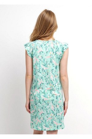#99968 Платье св.зелёный/персиковый