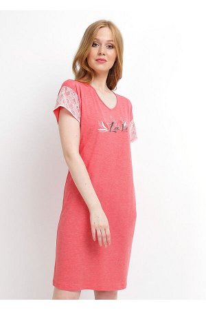 #99919 Платье меланж розовый